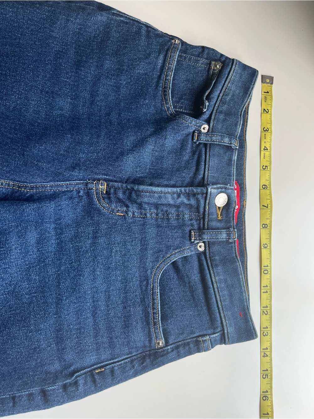 Spanx Spanxshape Authentic 360 Wide Leg Blue Denim Jeans Small Petite - Picture 9 of 11